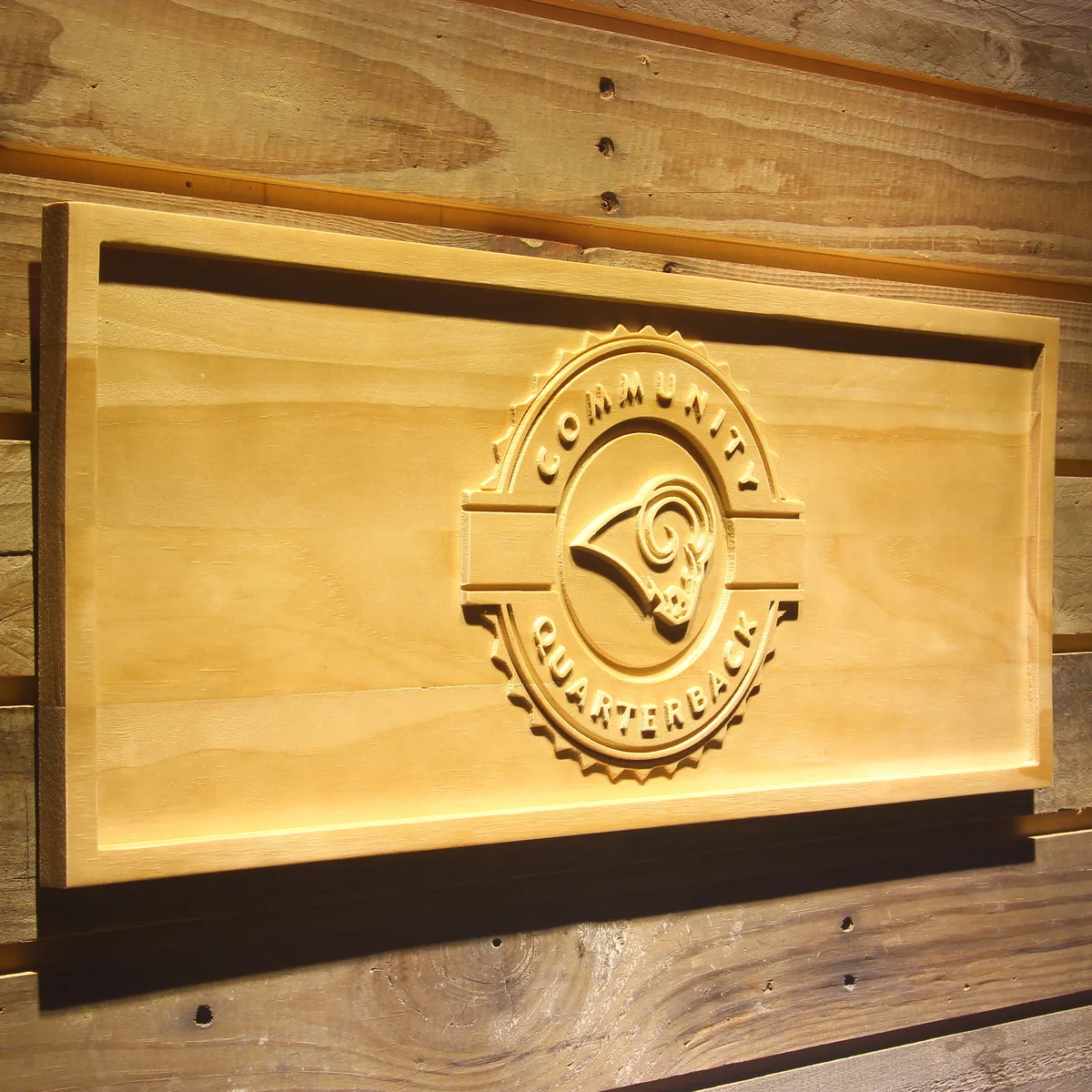 Tampa Bay Buccaneers Community Quarterback Wood Sign - Legacy Edition