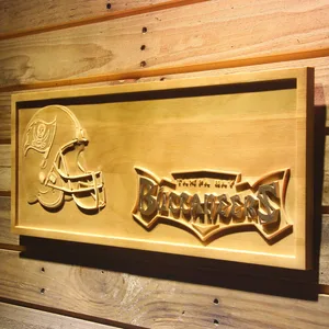 Tampa Bay Buccaneers Helmet Wood Sign