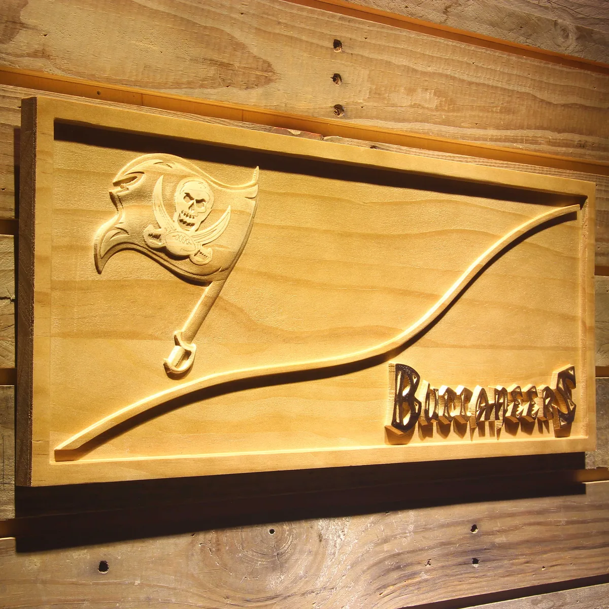Tampa Bay Buccaneers Split Wood Sign