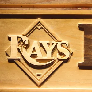 Tampa Bay Rays 3 Wood Sign