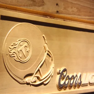 Tennessee Titans Coors Light Helmet Wood Sign