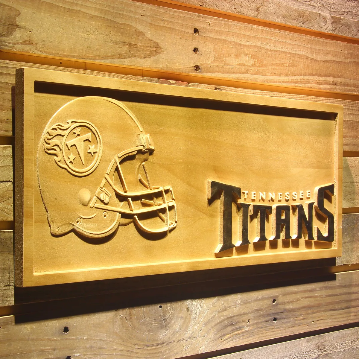 Tennessee Titans Helmet Wood Sign