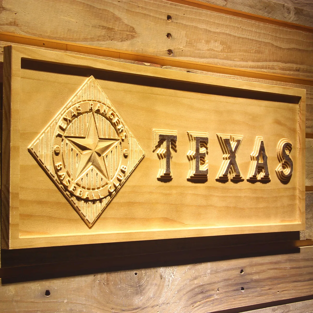 Texas Rangers 1994-2002 Wood Sign - Legacy Edition