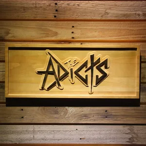 The Adicts Wood Sign