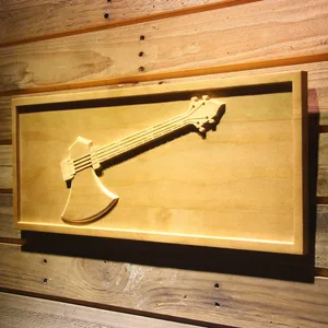 The Axe Bass Wood Sign