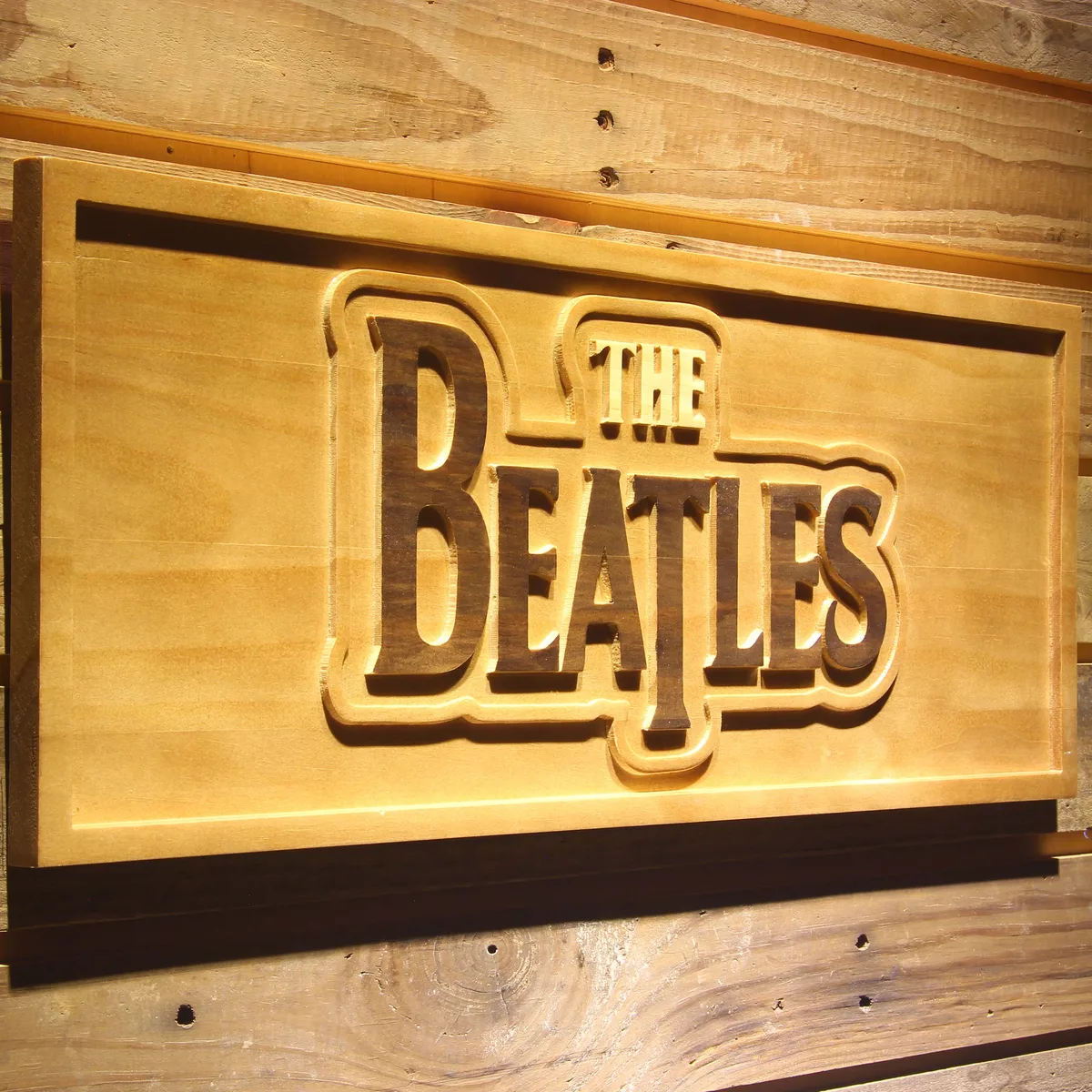The Beatles Wood Sign