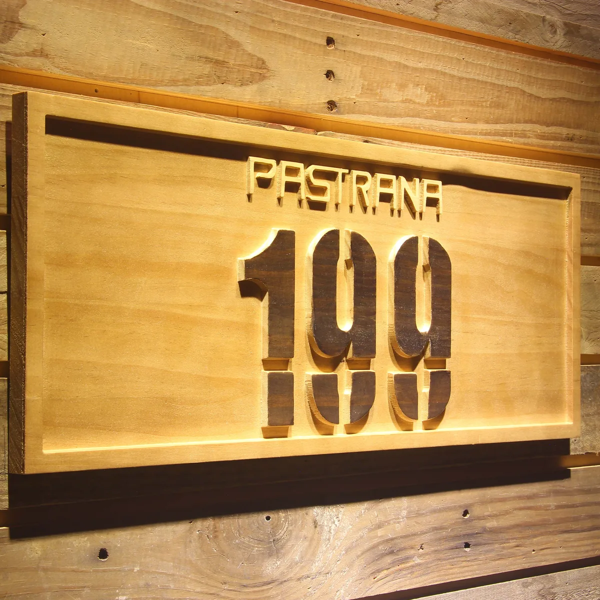 Travis Pastrana 199 Wood Sign