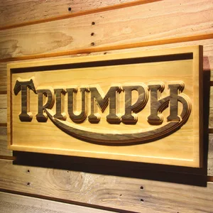 Triumph Old Logo Wood Sign
