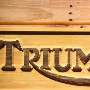 Triumph Old Logo Wood Sign