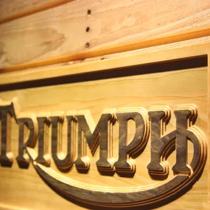 Triumph Old Logo Wood Sign