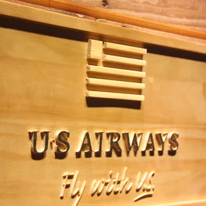 US Airways Fly With US Wood Sign