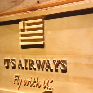 US Airways Fly With US Wood Sign