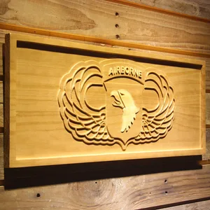 US Army 101st Airborne Division Wings Wood Sign