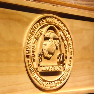 US Marine Corps 3rd Battalion 24th Marines Wood Sign