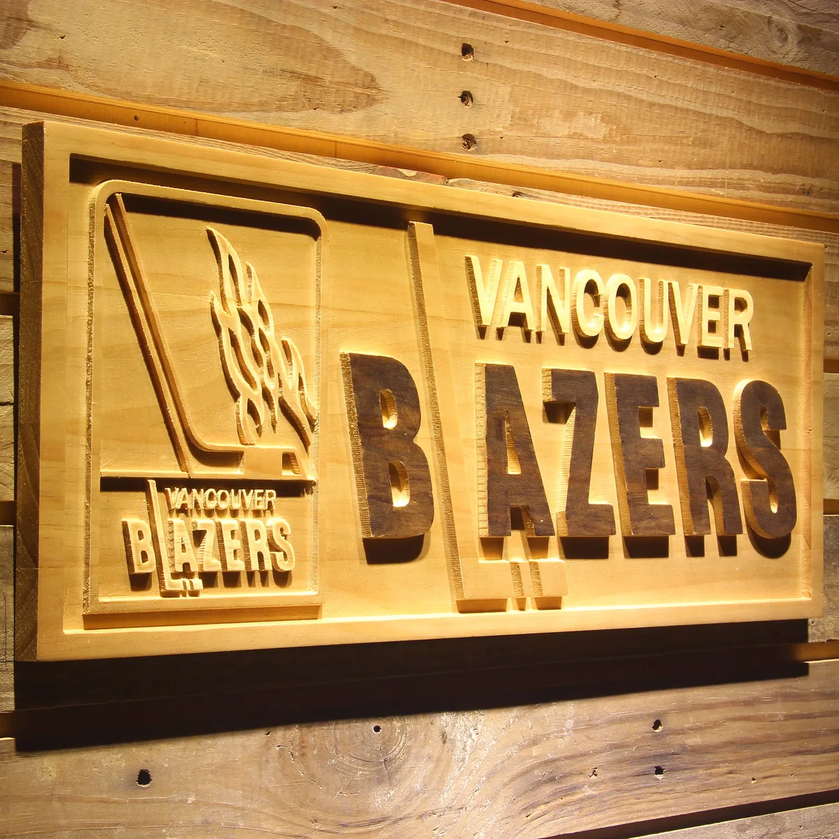 Vancover Blazers Wood Sign - Legacy Edition