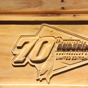 Washington Football Team 70th Anniversary Logo Wood Sign - Legacy Edition