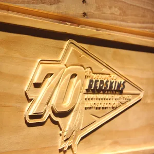 Washington Football Team 70th Anniversary Logo Wood Sign - Legacy Edition