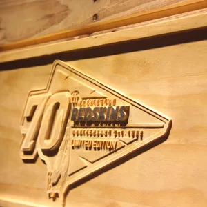 Washington Football Team 70th Anniversary Logo Wood Sign - Legacy Edition
