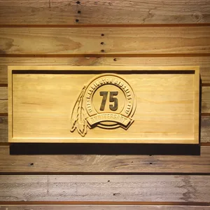 Washington Football Team 75th Anniversary Logo Wood Sign - Legacy Edition