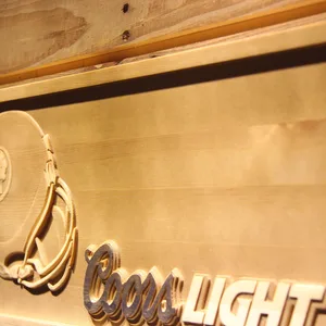 Washington Football Team Coors Light Helmet Wood Sign