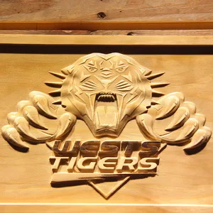 Wests Tigers Wood Sign