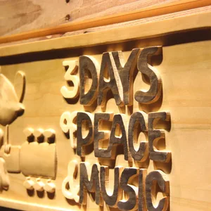 Woodstock Festival 1969 Wood Sign